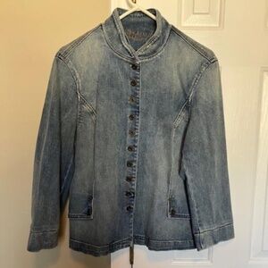 Vintage Ralph Lauren Denim Peplum Jacket 3/4 Sleeve XL